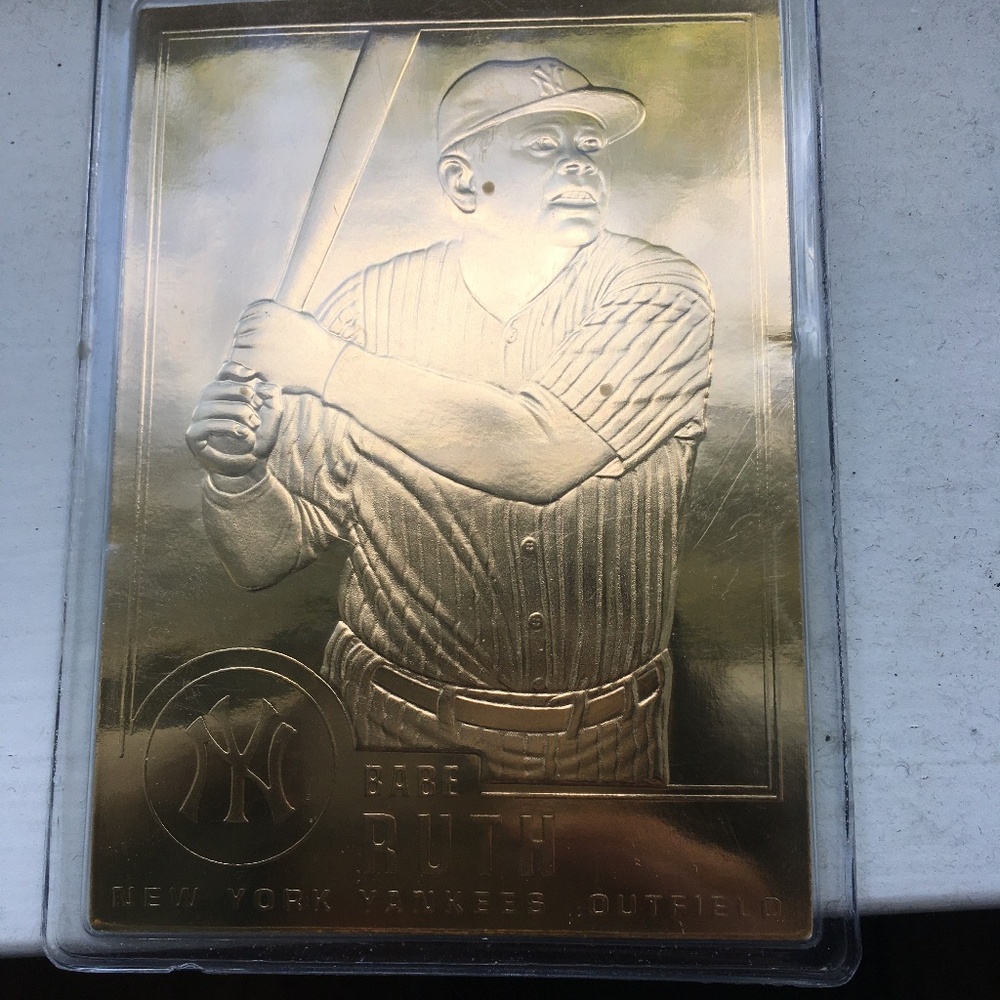 Gold Foil Babe Ruth Baseball Card (in case!) - Picture 1 of 7